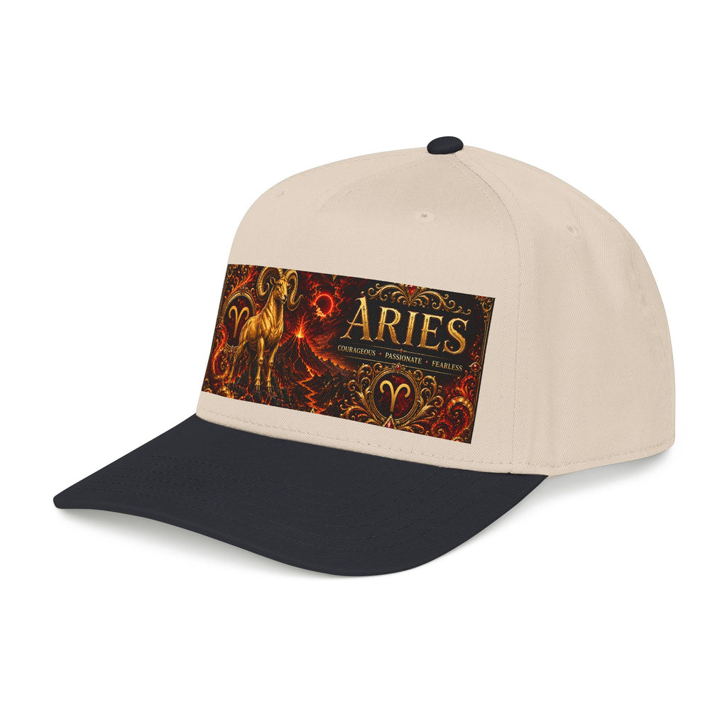 Aries Zodiac Baseball Cap — Ram Astrology Hat with 'Aries' Text