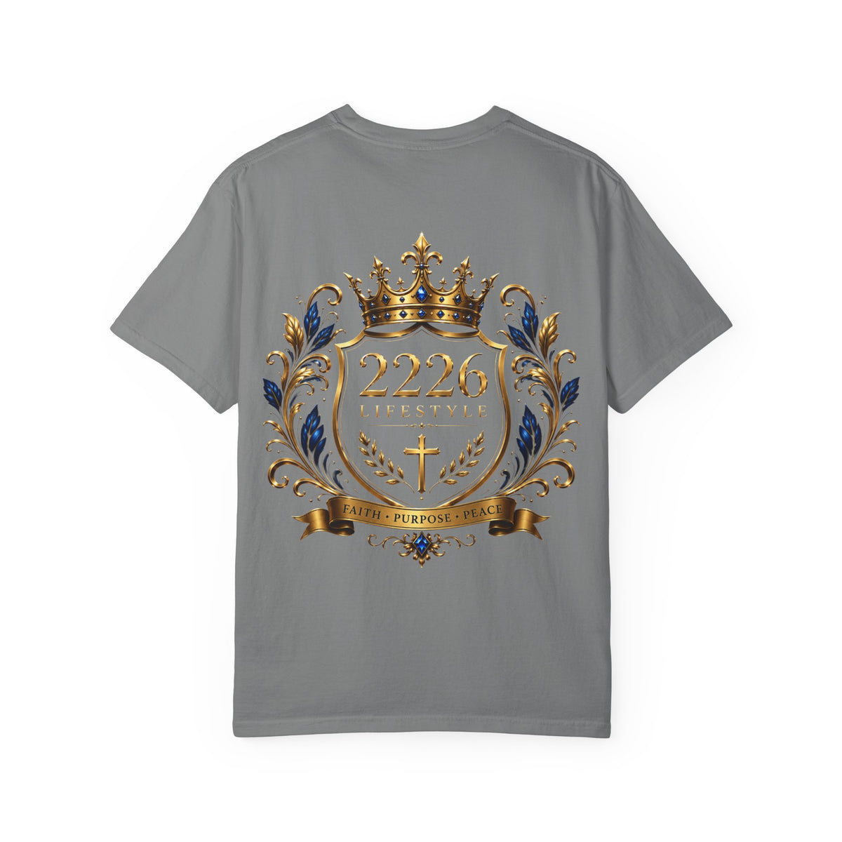 Royal Crest T-Shirt — 2226 Faith & Purpose Graphic Tee
