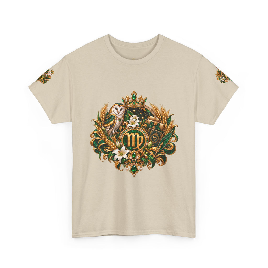 Virgo Zodiac Tee — Elegant Floral Virgo Astrology T-Shirt