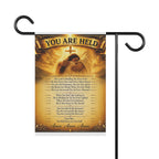 Garden Flag - "You Are Held" Inspirational Prayer Banner (Religious Spiritual Decor)