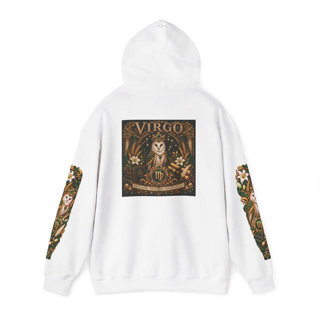 Virgo Owl Zodiac Hoodie — Floral Astrology Pullover