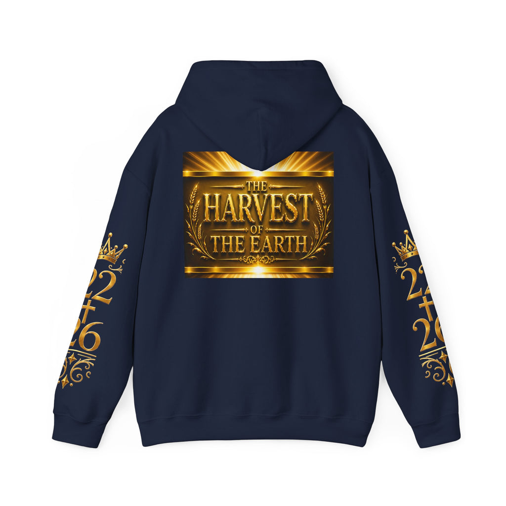 Harvest of the Earth Hoodie — Gold Crest Back Print with 2•26 Sleeve Design