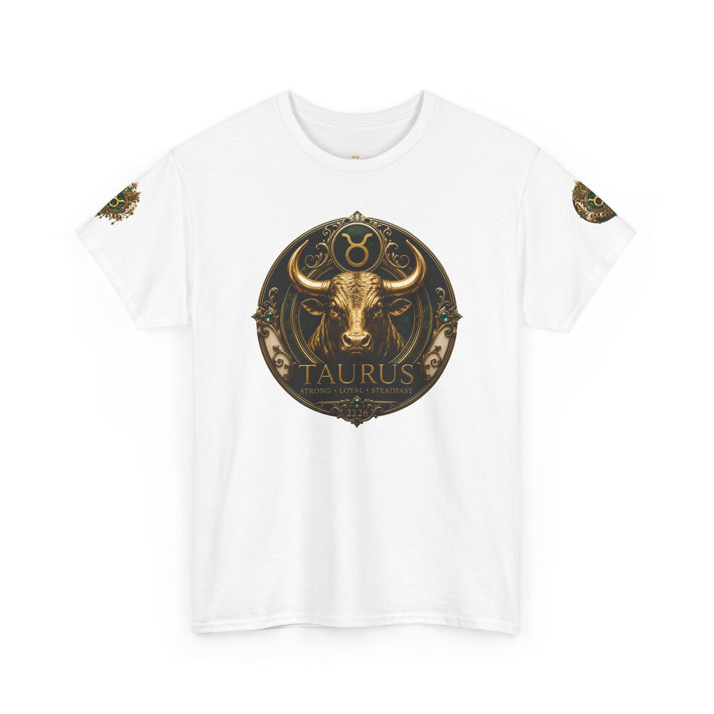 Taurus Zodiac T‑Shirt — Bull Astrology Graphic Tee (Taurus Symbol & Moon Design)