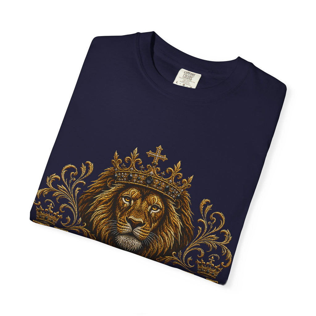 Kingdom Living Lion T-Shirt — Inspirational Christian Cross Floral Tee