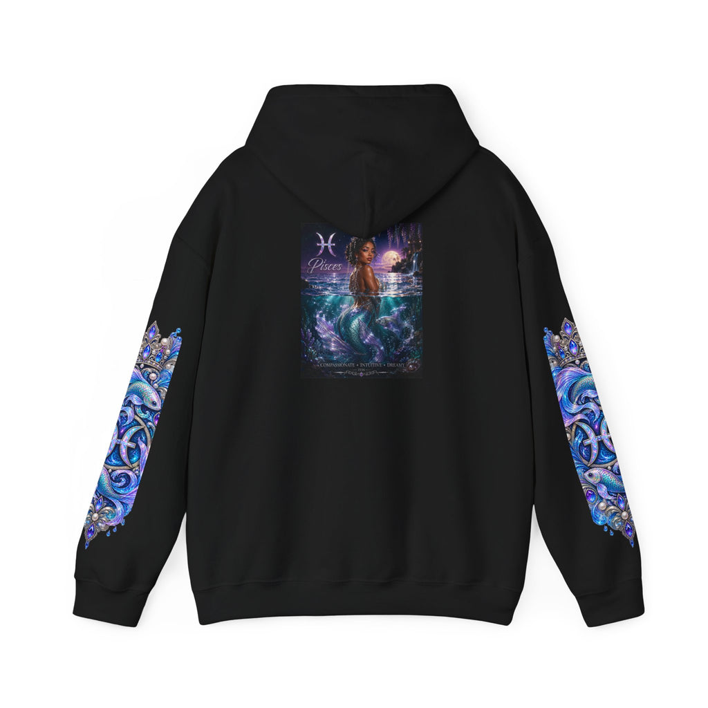 Pisces Mermaid Hoodie — Zodiac Ocean Art Pullover