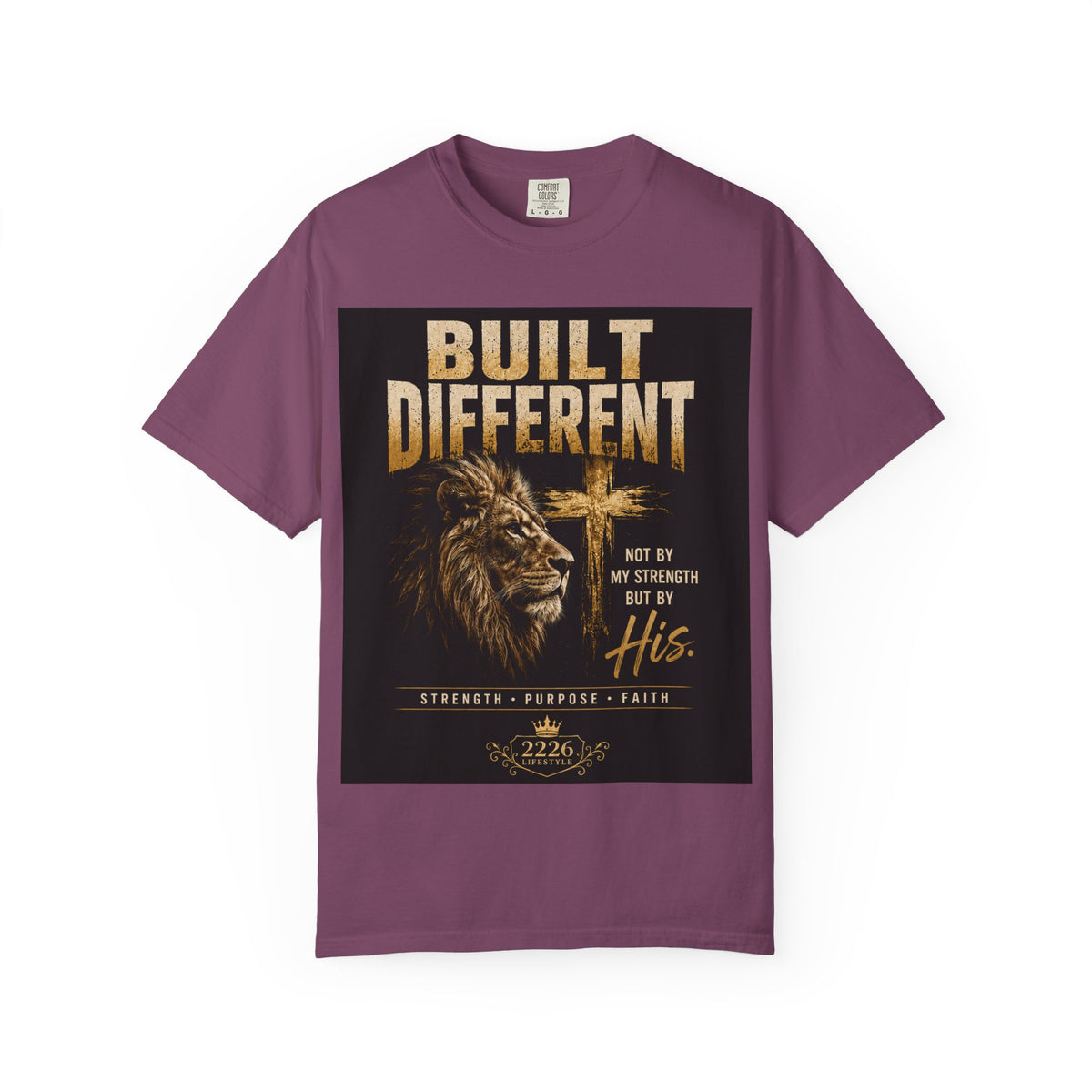 Built Different Christian Lion T-Shirt — "Built Right, Beautiful, Brilliant" Inspirational Faith Tee