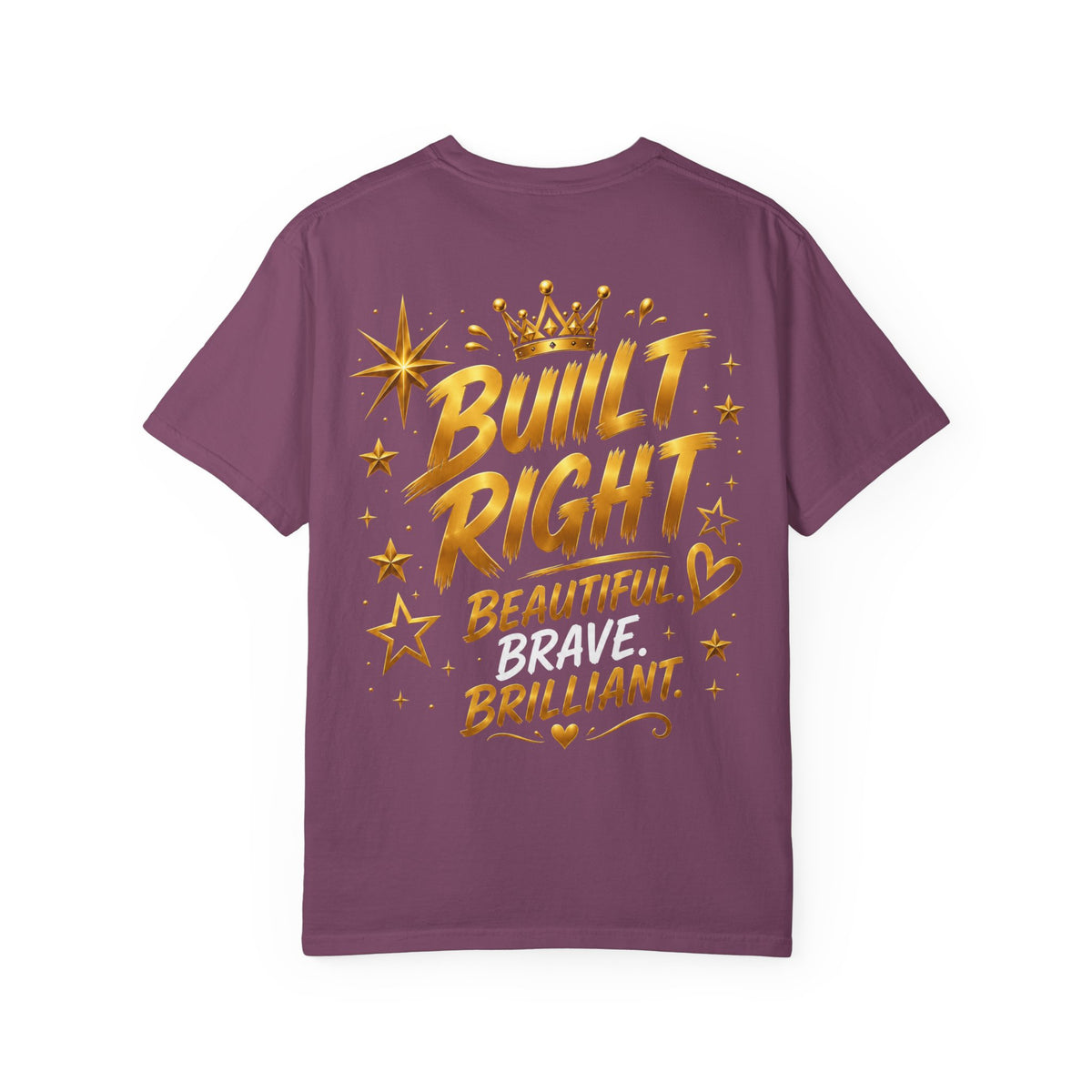 Built Different Christian Lion T-Shirt — "Built Right, Beautiful, Brilliant" Inspirational Faith Tee