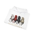 Revelation 6 Four Horsemen Hoodie — Biblical Apocalyptic Graphic Sweatshirt