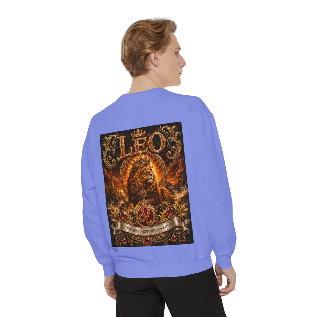 Leo Zodiac Lion Sweatshirt — Regal Astrology Graphic Crewneck