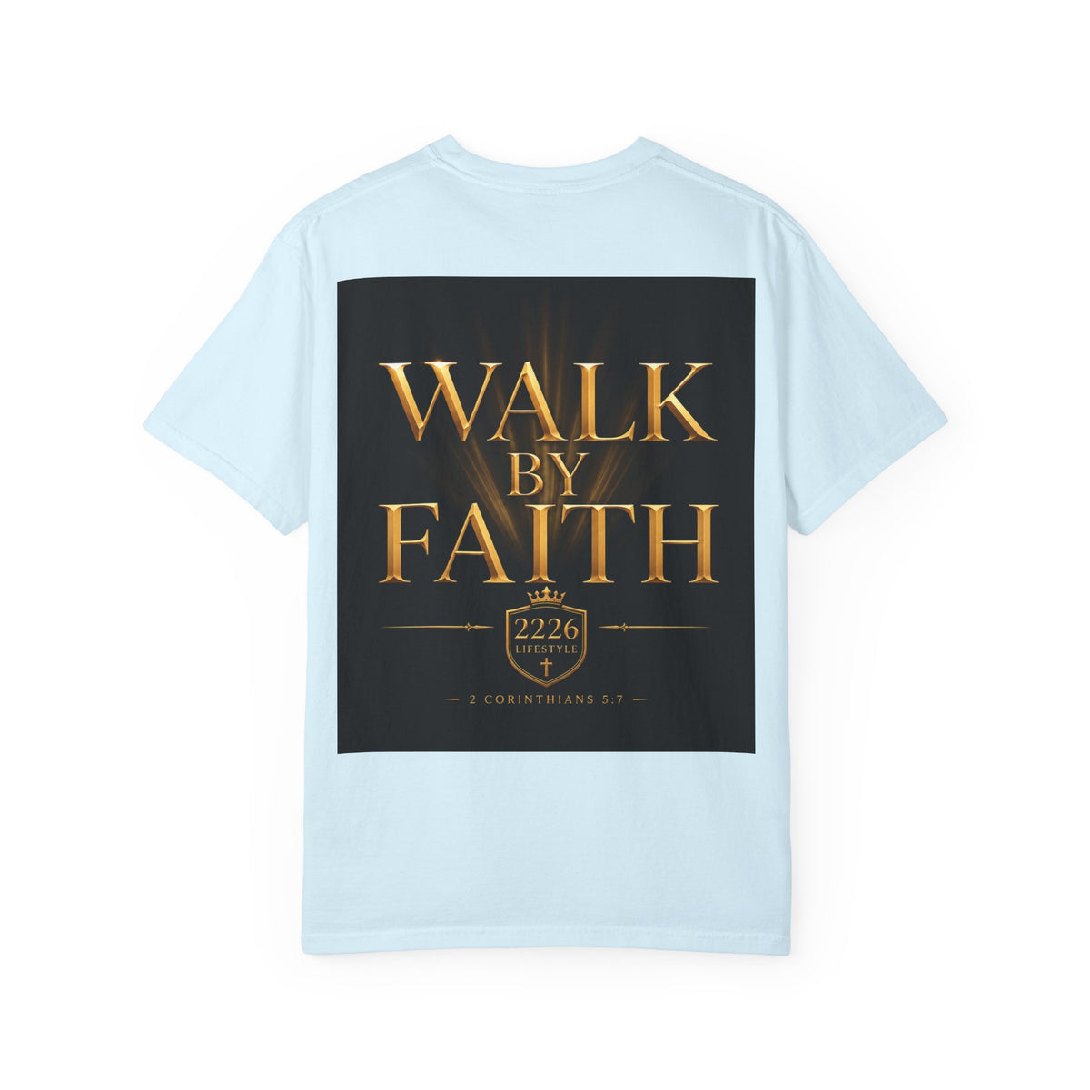 Not By Sight / Walk By Faith T‑Shirt — Christian Faith Graphic Tee