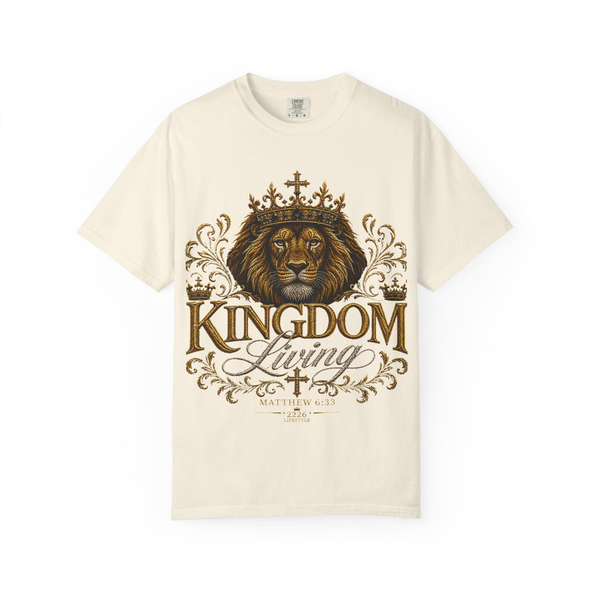 Kingdom Living T-Shirt — Regal Lion Christian Faith Tee