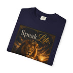 Kingdom Living Lion T-Shirt — "Speak Life" Christian Faith Graphic Tee