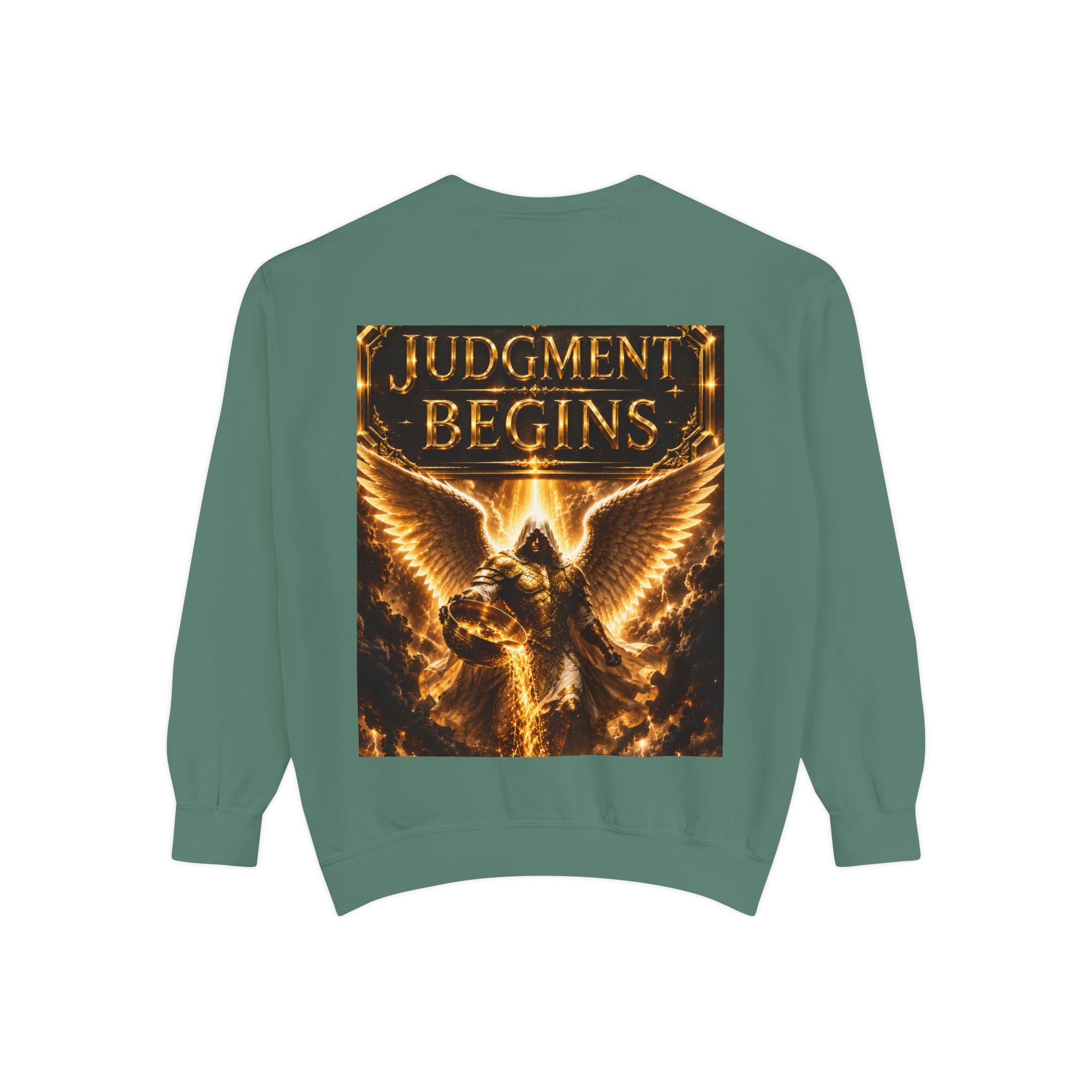 Revelation Chapter 16 Sweatshirt — "Judgment Begins" Apocalyptic Graphic