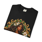Virgo Zodiac T-Shirt — Elegant Virgo Goddess & Owl Horoscope Tee