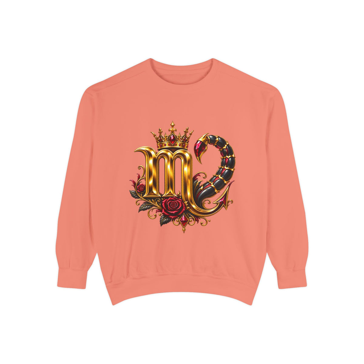 Scorpio Zodiac Sweatshirt — Regal Gold Scorpion Astrological Crewneck