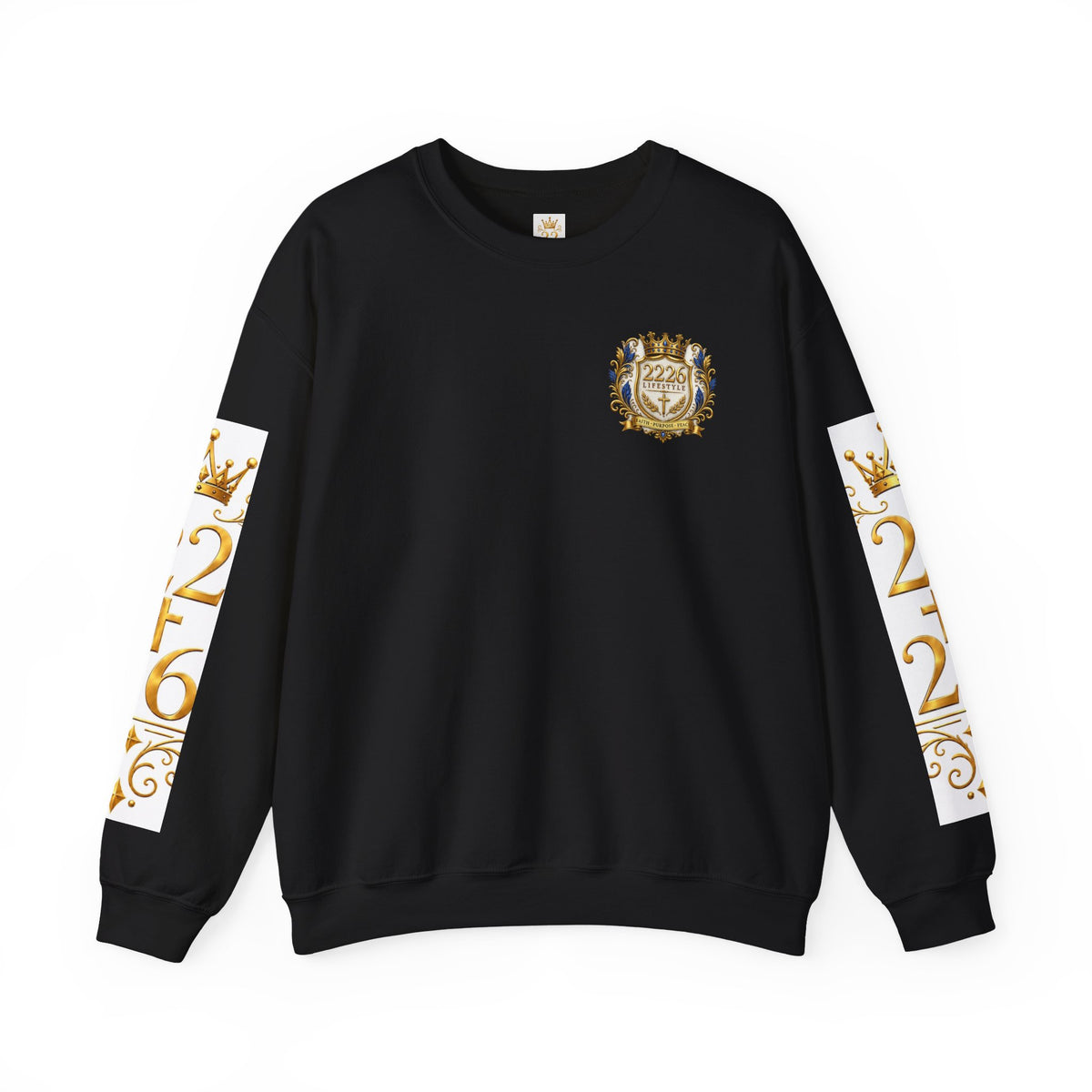 Lion Crest Crewneck Sweatshirt — 2:26 Bible Verse Christian Graphic