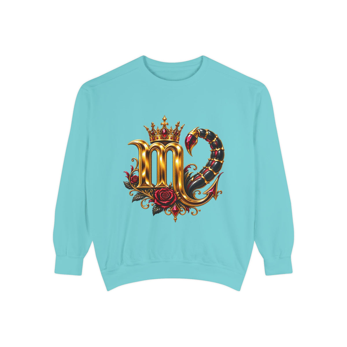 Scorpio Zodiac Sweatshirt — Regal Gold Scorpion Astrological Crewneck
