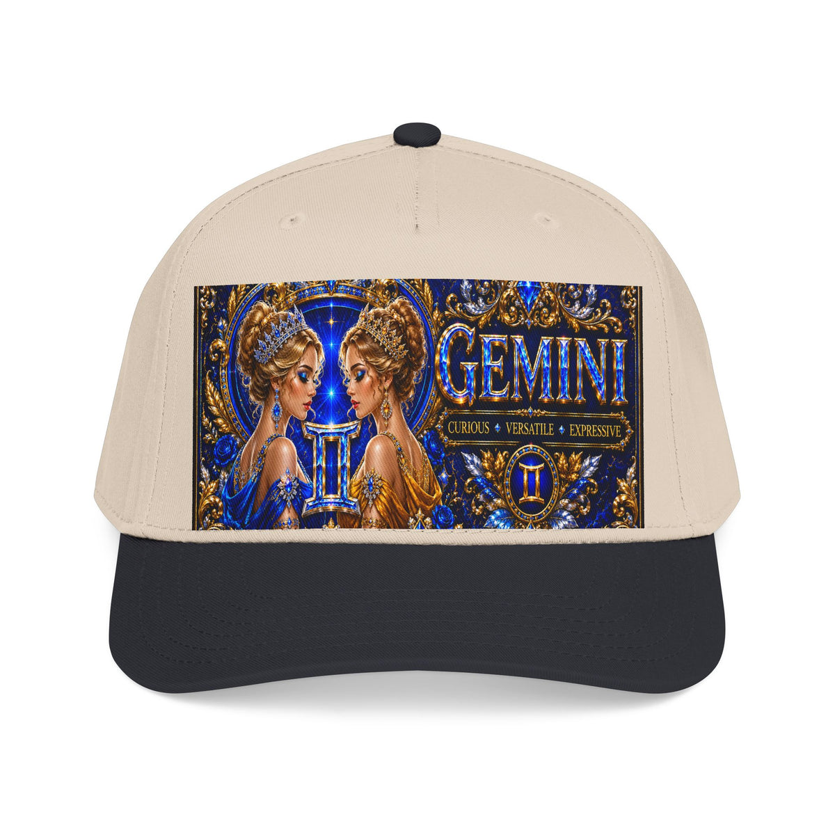 Gemini Zodiac Baseball Cap — Astrology Twins Embroidered Mid Profile Hat