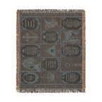 Religious Prayer Patchwork Woven Blanket – Inspirational Scripture & Faith Symbols Throw