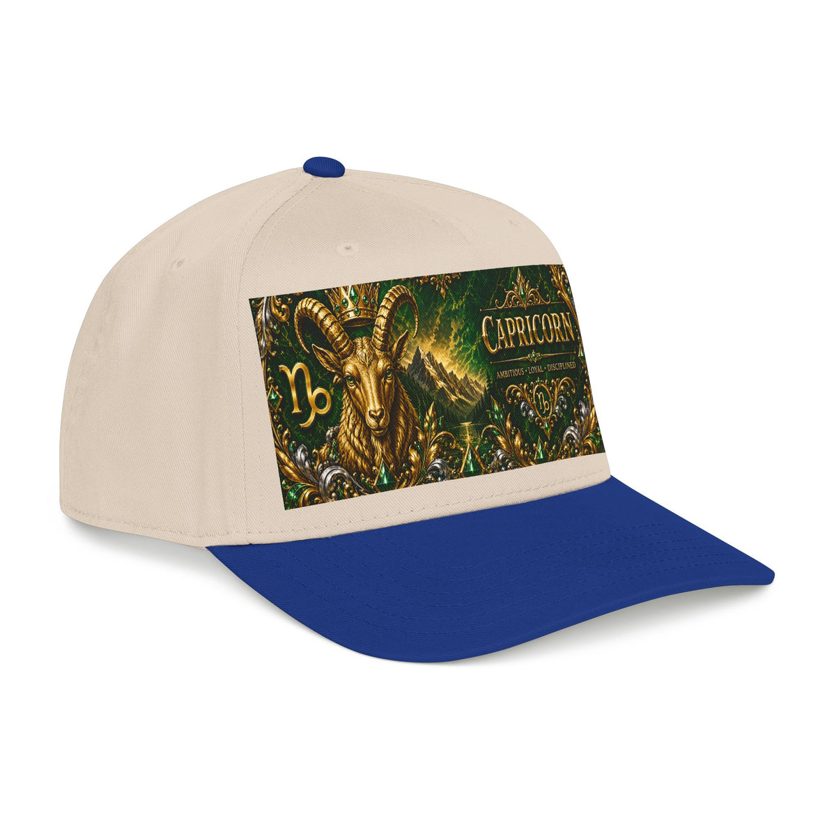 Capricorn Zodiac Baseball Cap — Gold Goat Astrology Hat