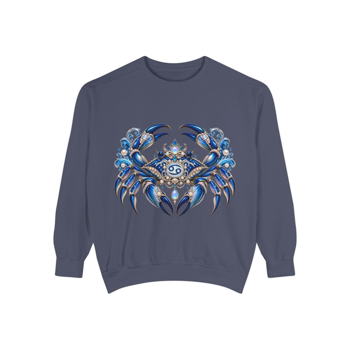 Cancer Zodiac Sweatshirt — Blue Crab Astrology Crewneck