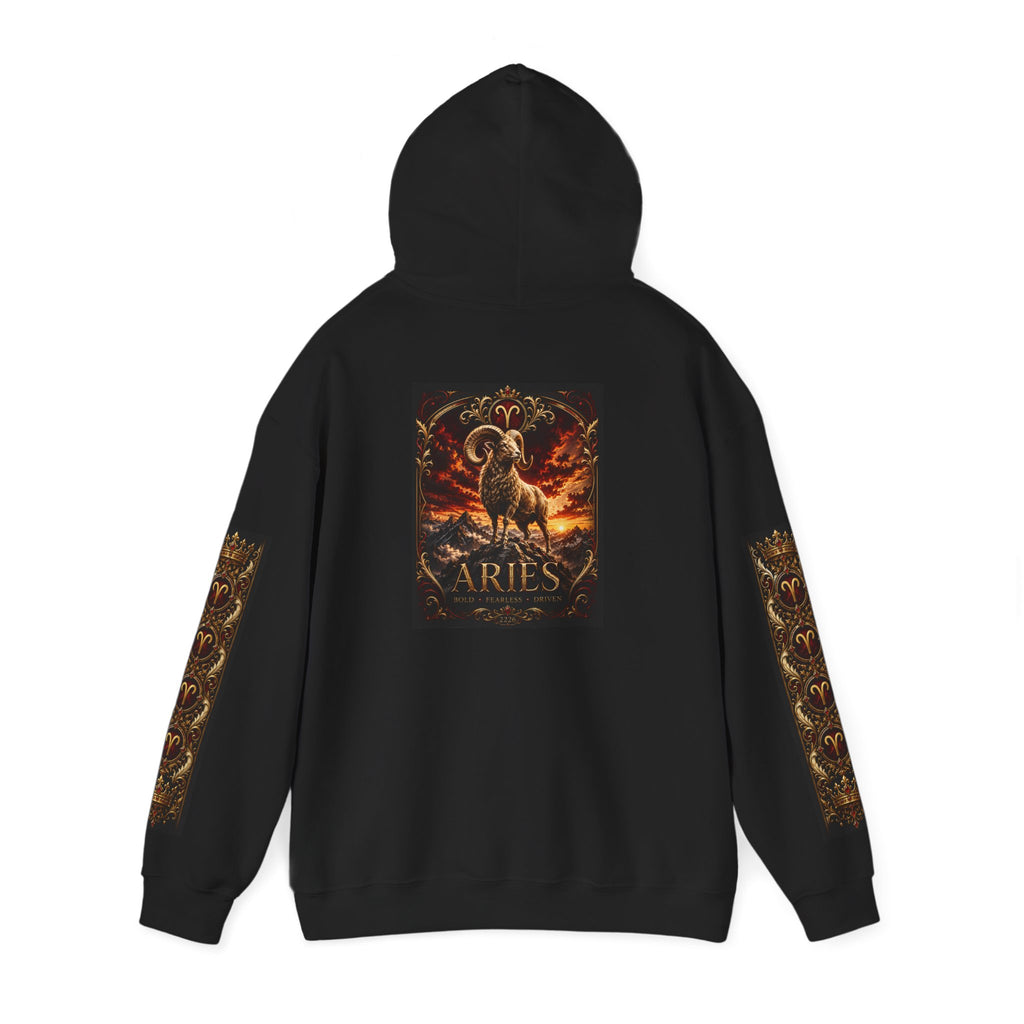 Aries Zodiac Hoodie — Ram Constellation Graphic Astrological Sweatshirt