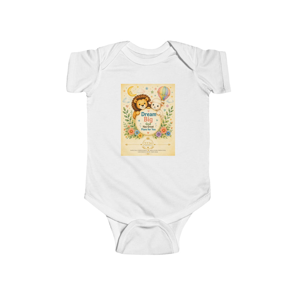 Infant Bodysuit - "Dream Big" Jungle Safari Lion Baby Onesie