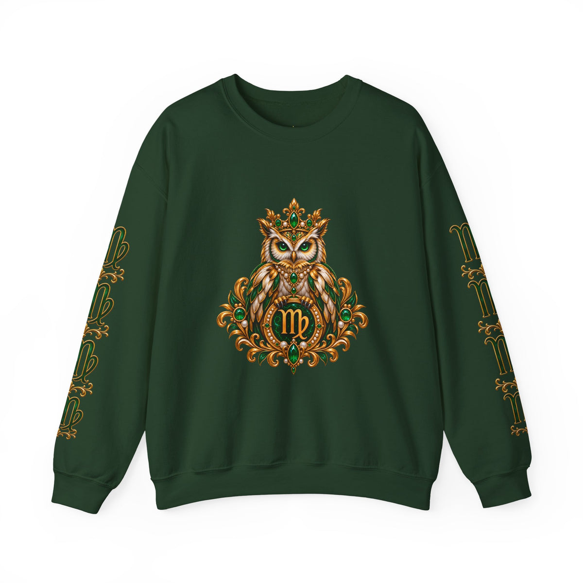 Virgo Zodiac Crewneck Sweatshirt — Owl Virgo Astrology Sweatshirt