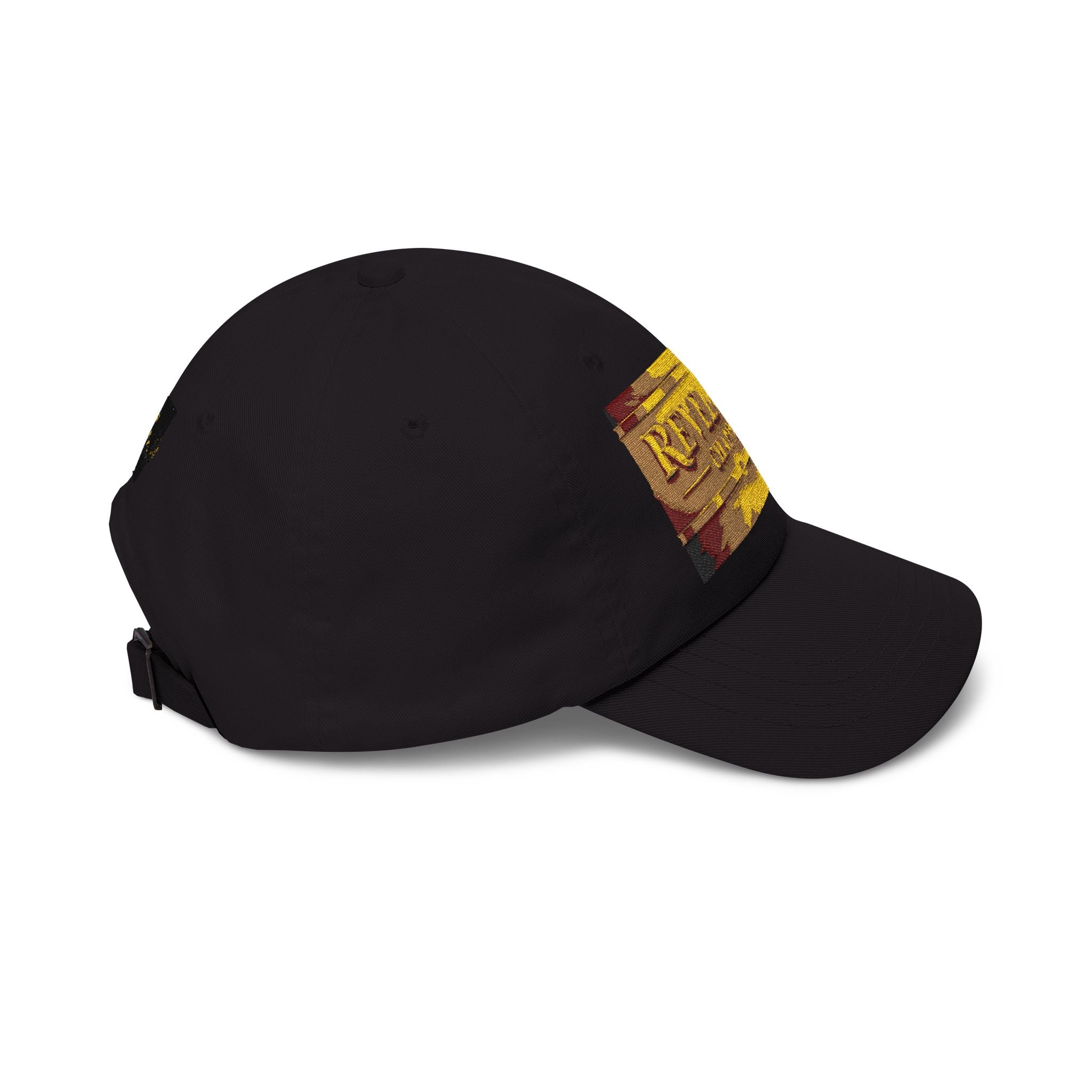 Revelation Chapter 4 White Dad Cap — Gold Vintage Bible Verse Hat