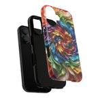 Colorful Swirl Tough Phone Case — Vibrant Abstract Protective Cover