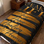 Velveteen Plush Blanket — "Speak Life: Joy Hope Healing, God's Promises" Inspirational Throw