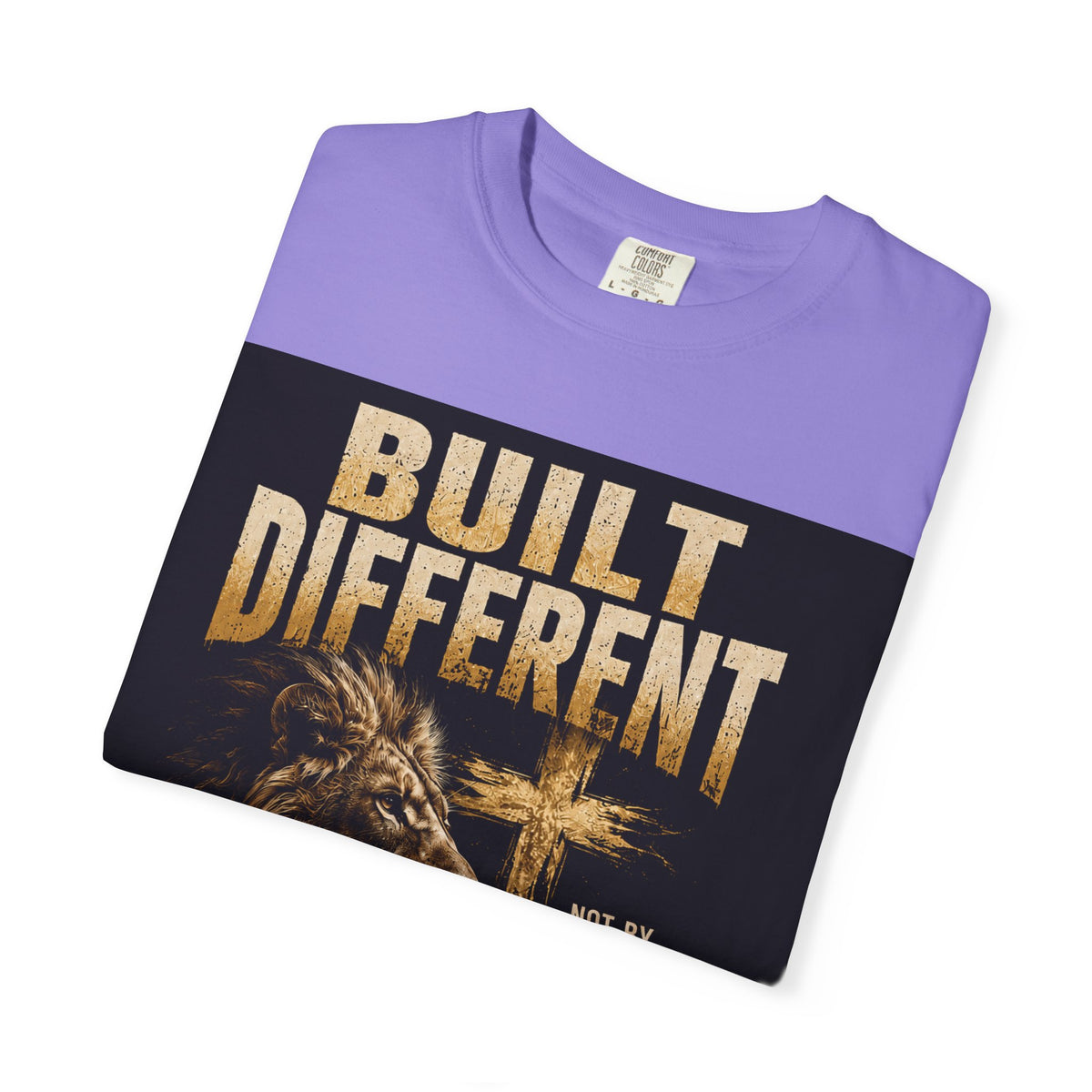 Built Different Christian Lion T-Shirt — "Built Right, Beautiful, Brilliant" Inspirational Faith Tee
