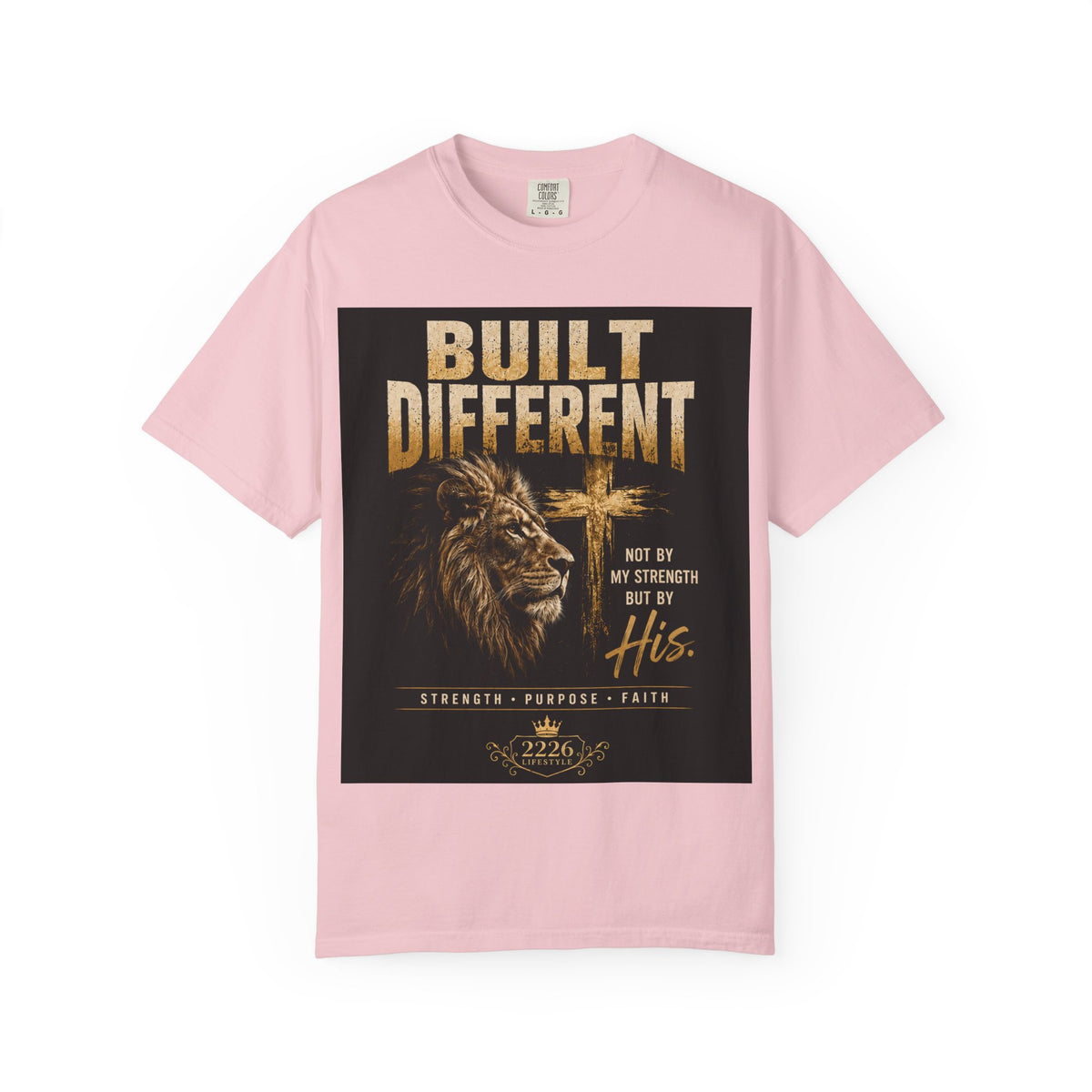 Built Different Christian Lion T-Shirt — "Built Right, Beautiful, Brilliant" Inspirational Faith Tee