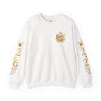 Built Right Crewneck Sweatshirt — "Built Right: Beautiful, Brave, Brilliant" Gold Graphic