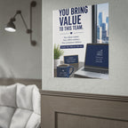 Motivational Office Poster — "You Bring Value to This Team"