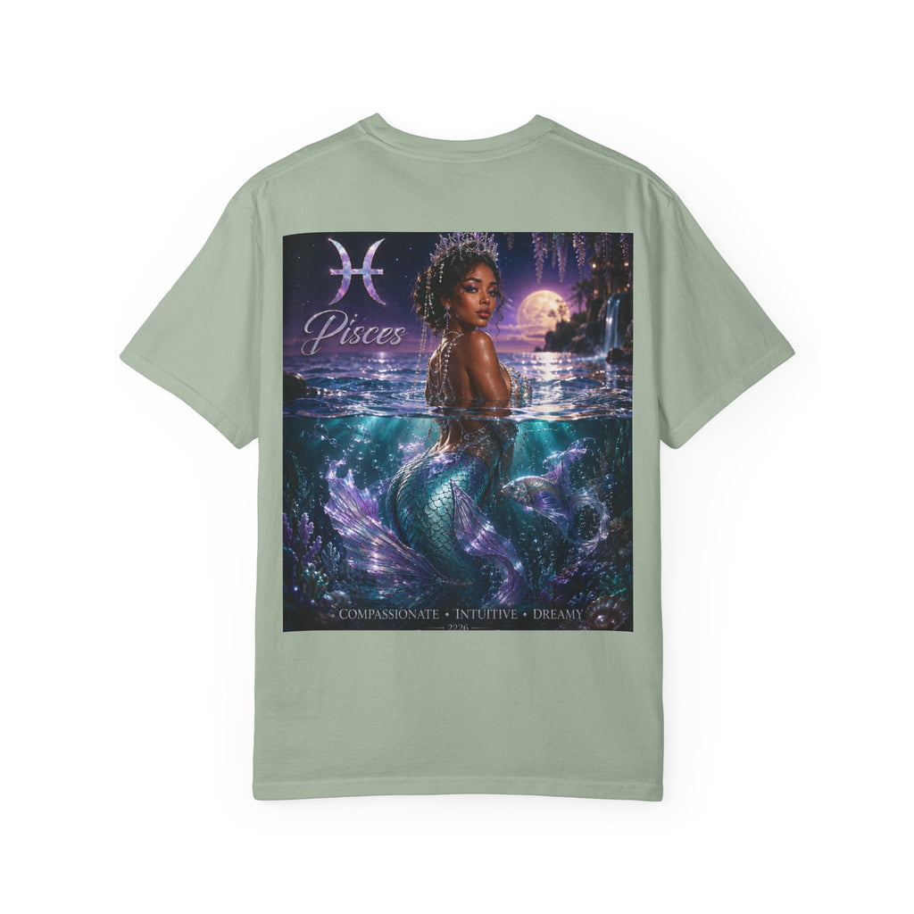 Pisces Mermaid T-Shirt — Zodiac Astrology Tee (Compassionate • Intuitive • Dreamy)