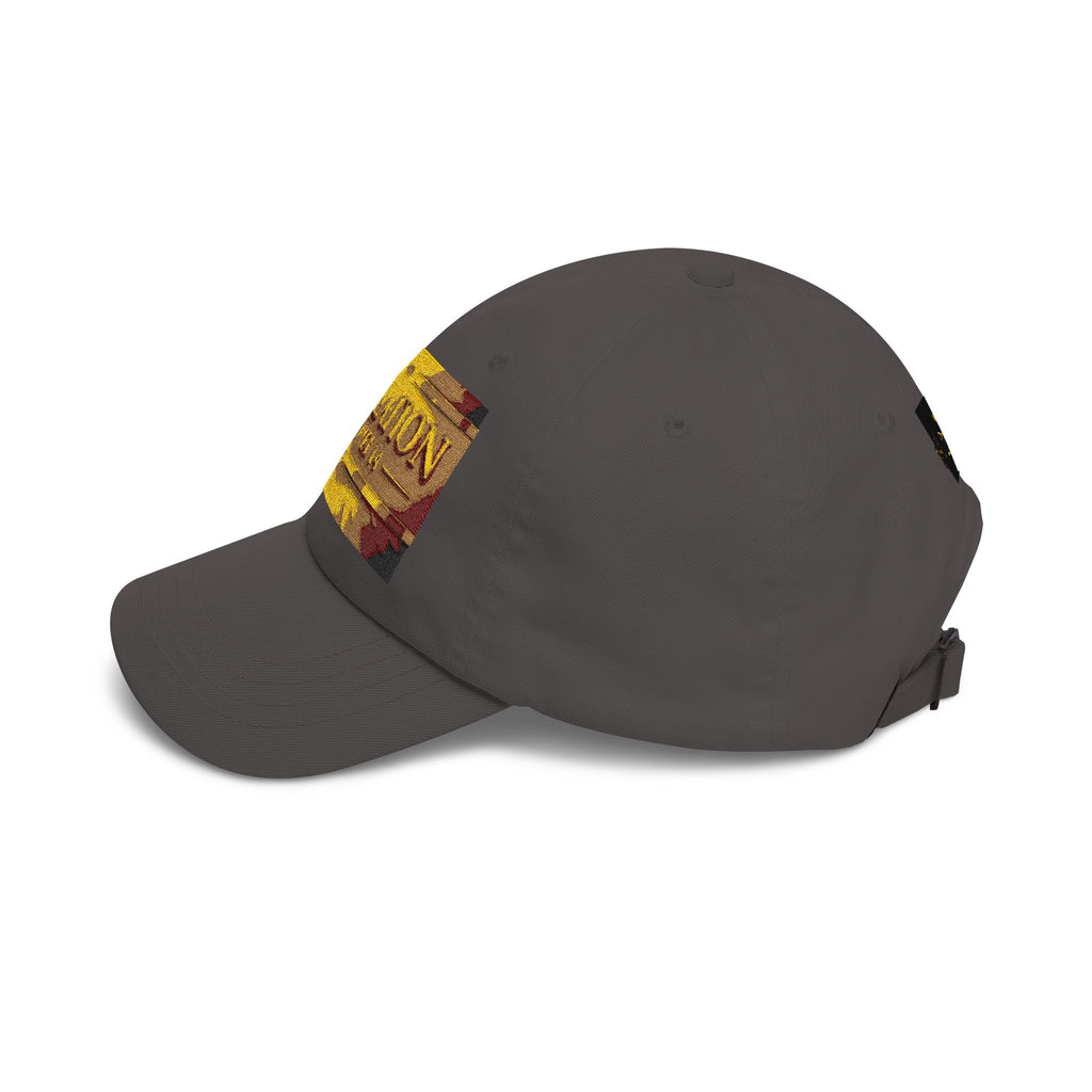 Revelation Chapter 4 White Dad Cap — Gold Vintage Bible Verse Hat