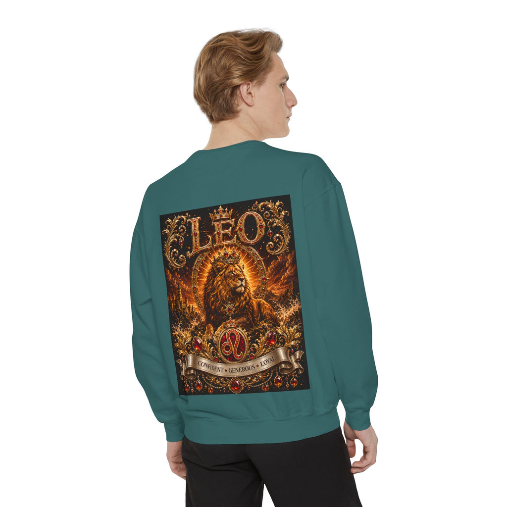 Leo Zodiac Lion Sweatshirt — Regal Astrology Graphic Crewneck