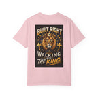 Walking with the King T-Shirt — Built Right Lion Christian Faith Tee