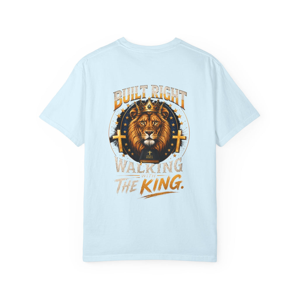 Lion 'Built Right, Walking the King' Graphic T‑Shirt
