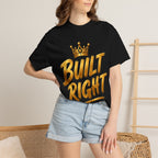 Built Right / Built Different Graphic T-Shirt — Faith Lion Crown Design