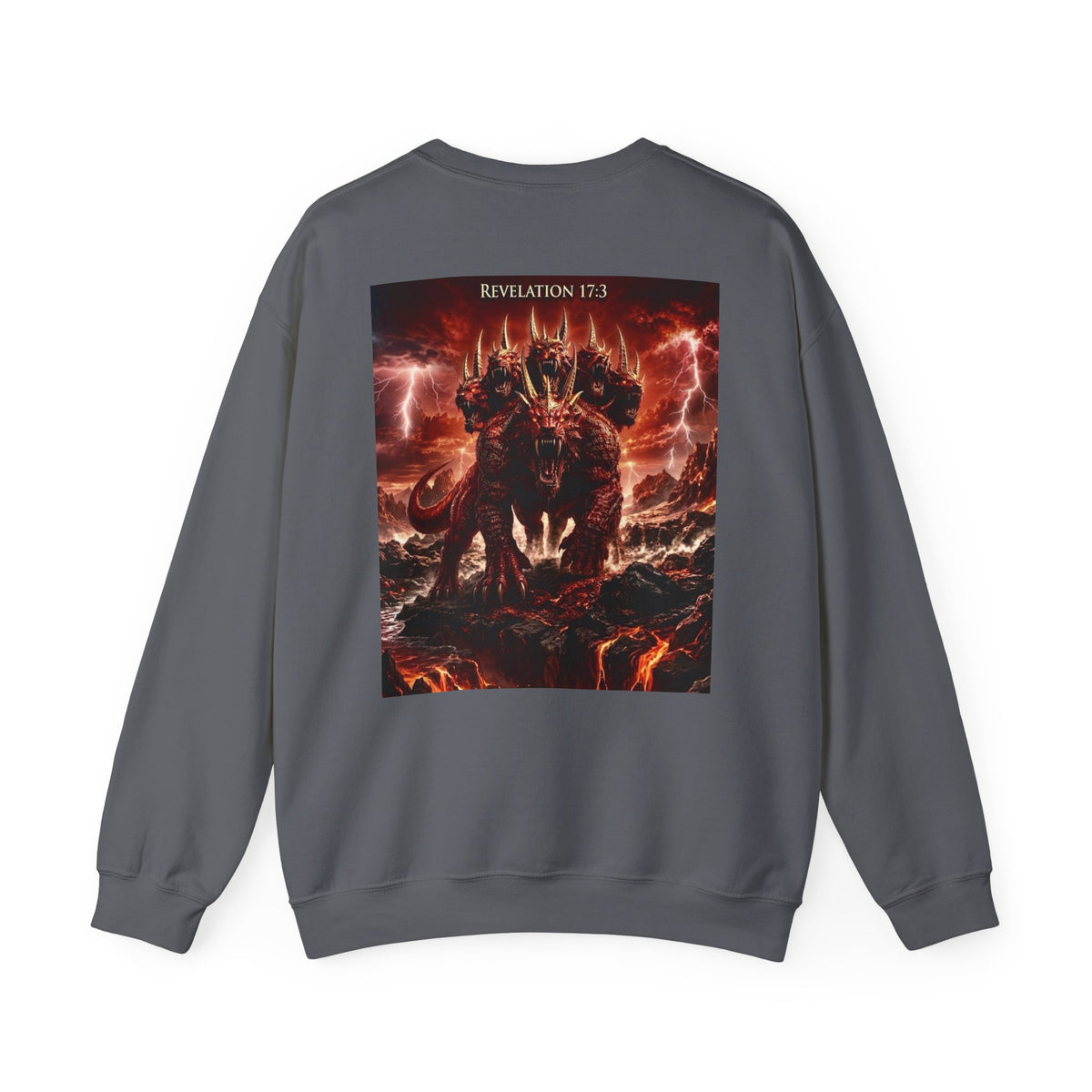 Crewneck Sweatshirt — "The Great Harlot: The Judgment Begins" Religious Graphic Pullover (Revelation 17:3)