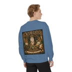 Virgo Zodiac Sweatshirt — Virgo Goddess & Owl Astrology Crewneck