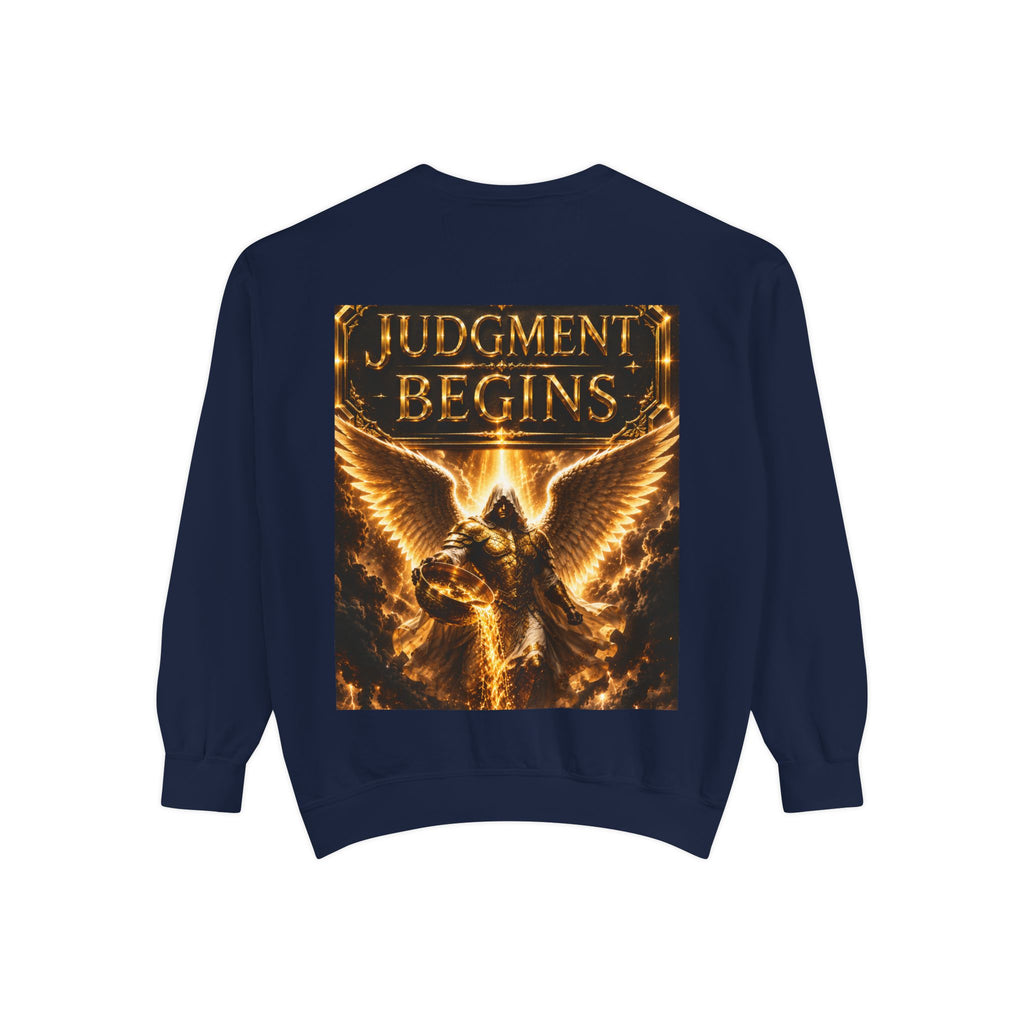 Revelation Chapter 16 Sweatshirt — "Judgment Begins" Apocalyptic Graphic