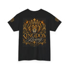 Kingdom Living Lion Graphic Tee — Regal Christian Faith T-Shirt
