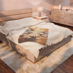 Angelic Choir Velveteen Plush Blanket — Heavenly Angels Design, Cozy Religious Throw