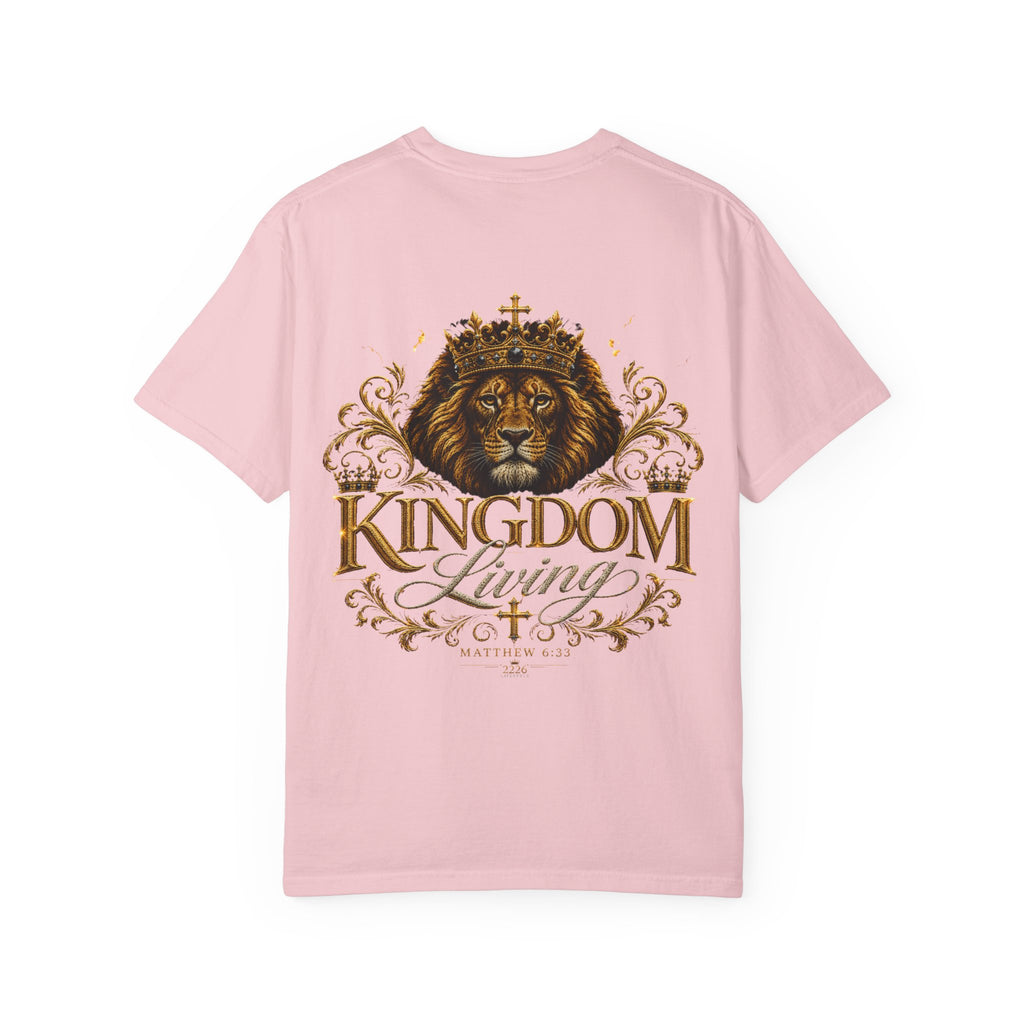 Kingdom Living Lion T-Shirt — Crowned Lion Christian Faith Tee