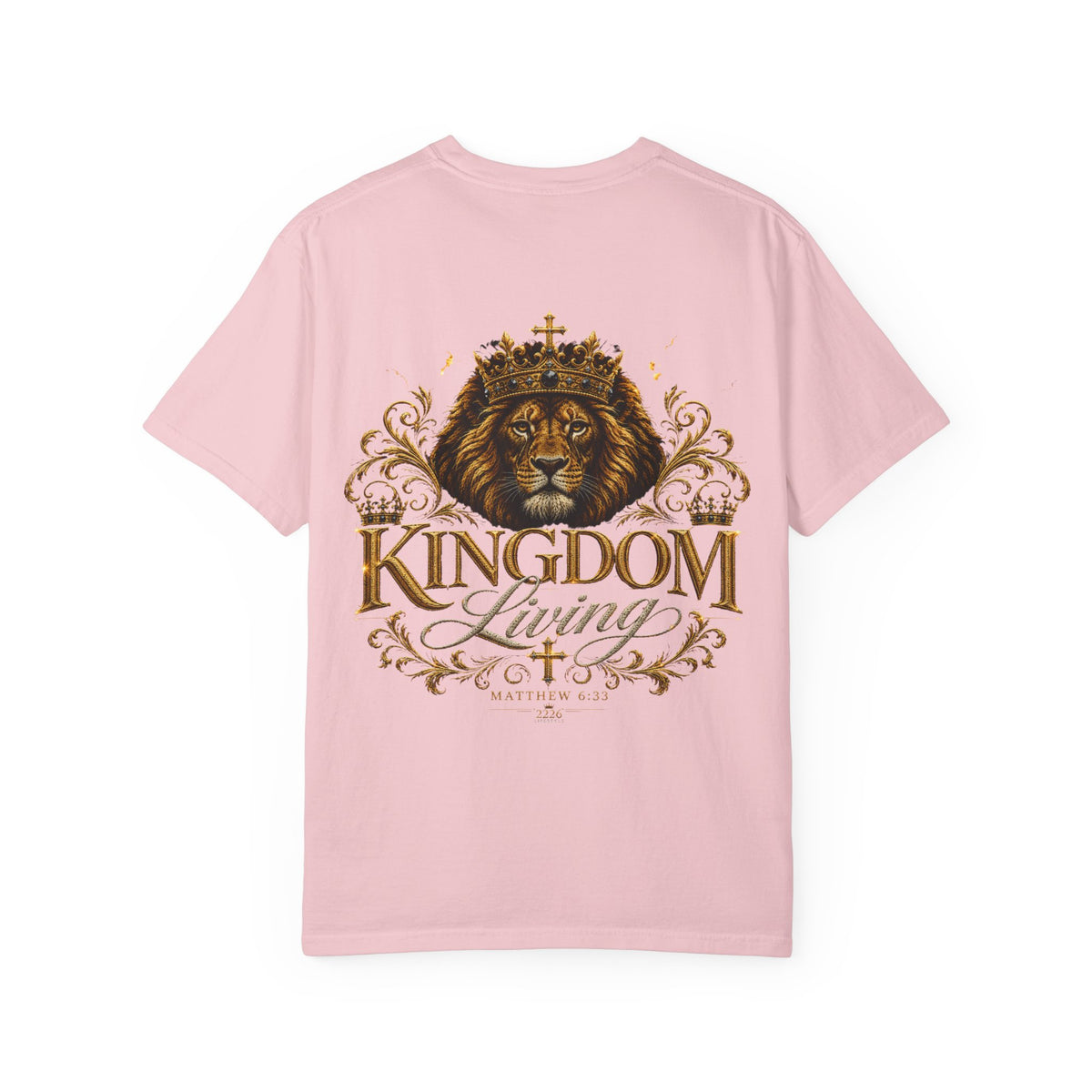 Kingdom Living Lion T-Shirt — Crowned Lion Christian Faith Tee