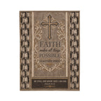 Faith Inspirational Velveteen Plush Blanket – "Faith makes all things possible" (Matthew 19:26)