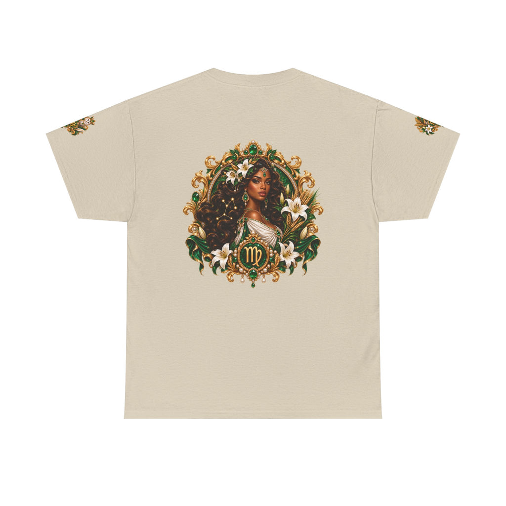 Virgo Zodiac Tee — Elegant Floral Virgo Astrology T-Shirt